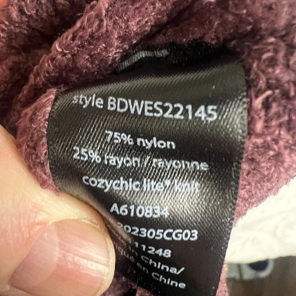 Barefoot Dreams Sweater Women's 1X Petite Cozy Chic V-Neck Plum Soft Loungewear‎